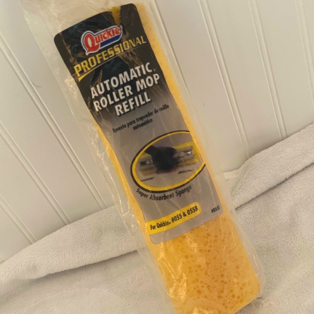 Quickie Roller Mop Refill  Yellow New Professional 0553 Cellulene Sponge Exc Vnt